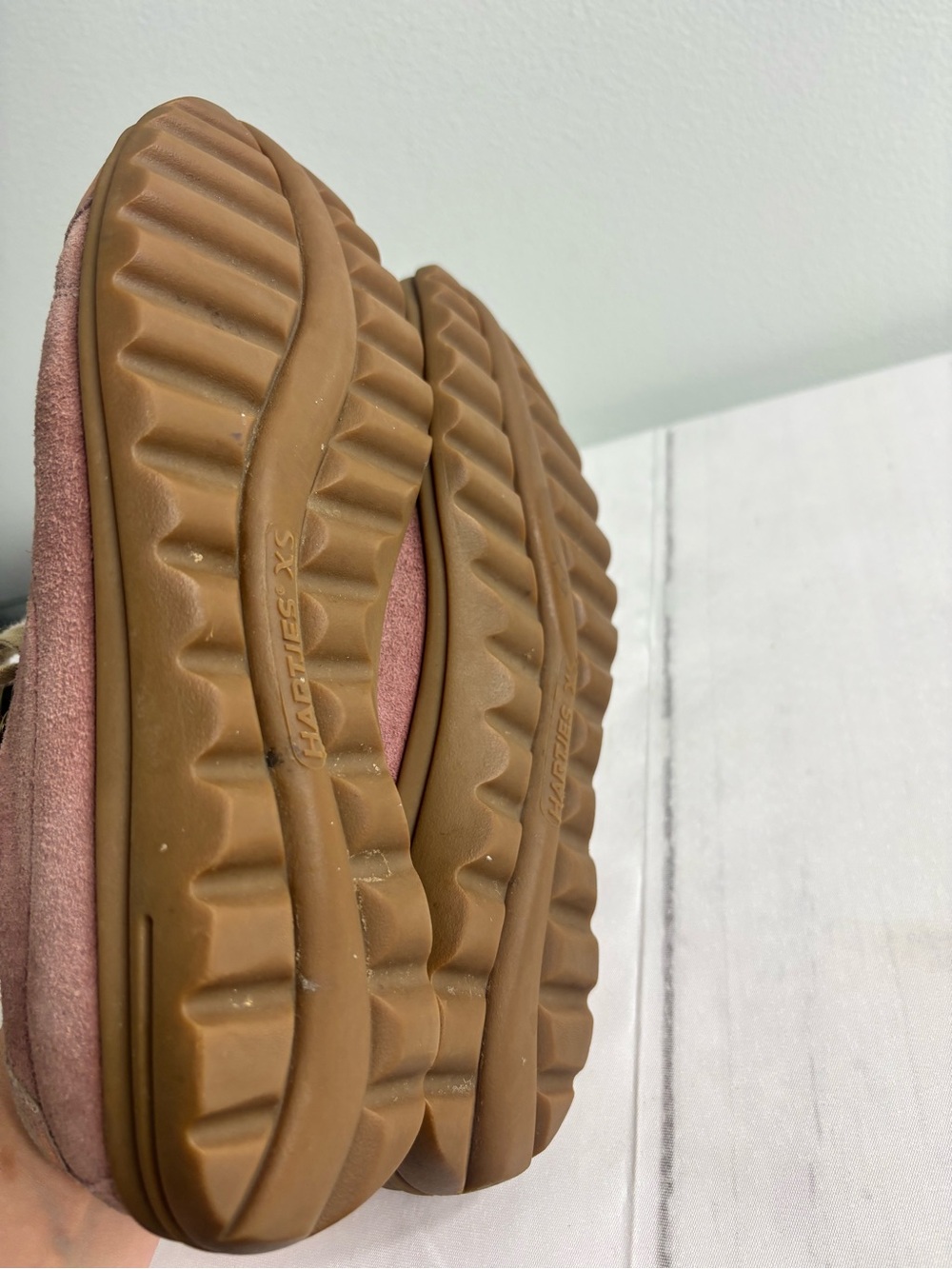 Hartjes "XS Casual" Women’s Suede Zip Sneakers Mauve Rose Gold Heel Accent - Picture 6 of 10